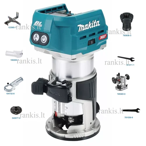 Makita RT001GZ11 Akumuliatorinė freza, 40 V max image 1
