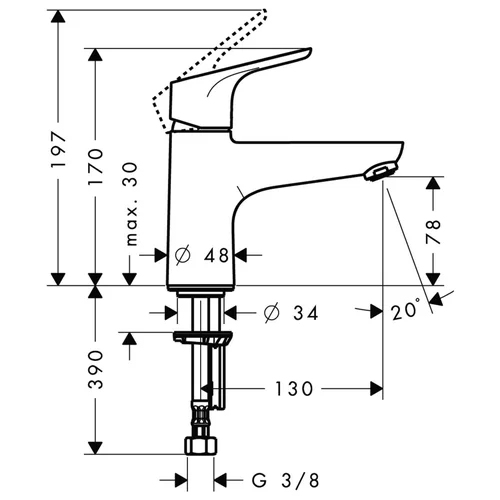 Hansgrohe Focus 31931000 Praustuvo maišytuvas Chromo image 2