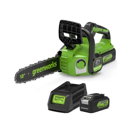 Greenworks GD24CS30K4 30 cm akumuliatorinis grandininis pjūklas image 1