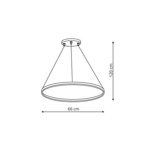 Light Prestige Ring Šviestuvas lubų 66 cm, Juodas image 2