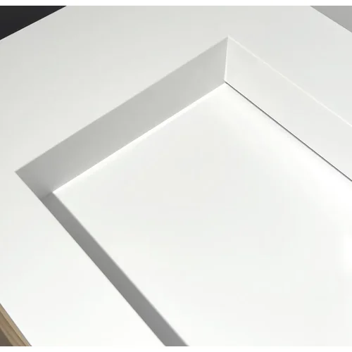 Praustuvas Kame CORIAN 2 CN802465-BS, 80 cm, balta matinė image 2