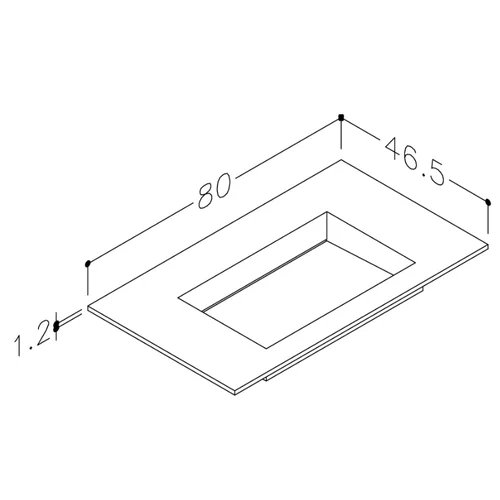 Praustuvas Kame CORIAN 2 CN802465-BS, 80 cm, balta matinė image 3