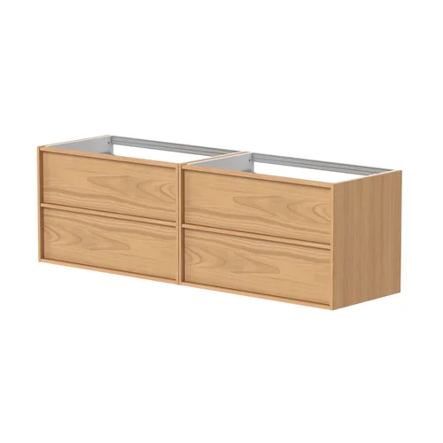 Kame HOME vonios spintelė BUDC/16-3DR-DB/N05-HM, 160 cm, Natūralaus ąžuolo faneruotė image 1