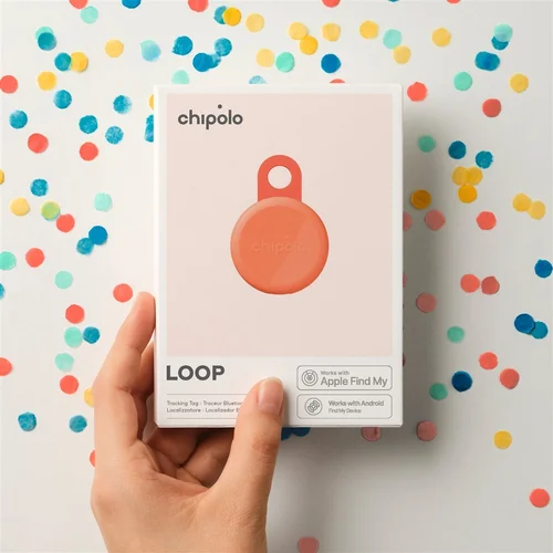 Chipolo LOOP – Įkraunamas Bluetooth Tracker su Silicone Loop Coral image 2