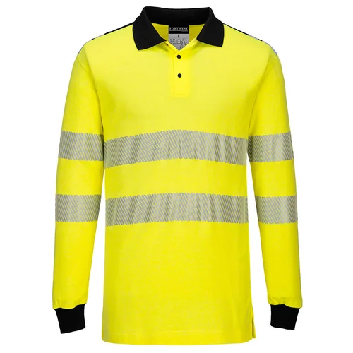 Portwest FR702 Liepsnoms atsparūs matomumo polo marškinėliai XXL Yellow/Navy image 1