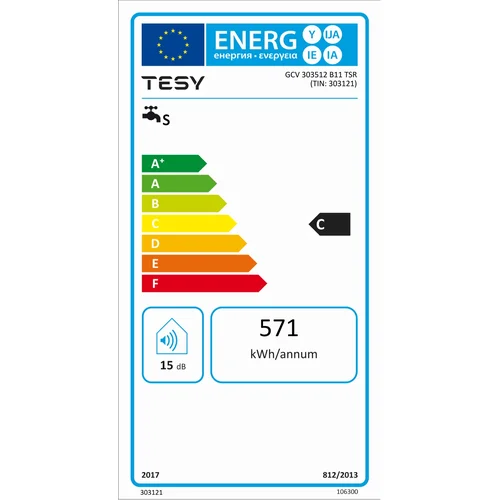 TESY GCV 30 ELPROM Elektrinis vandens šildytuvas image 2