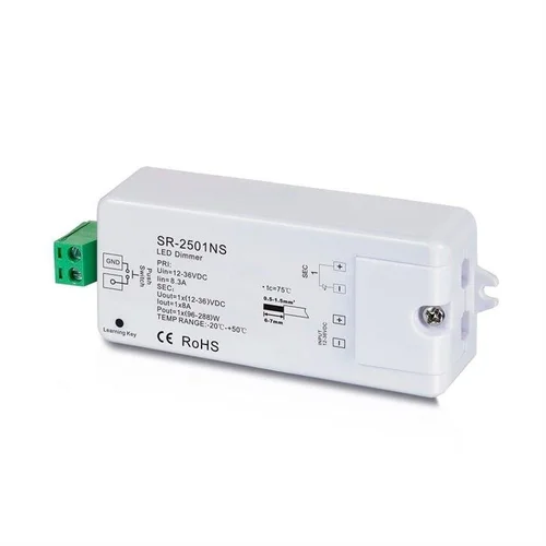 LED juostų valdymo sistemos imtuvas 12-36V 1X8A SR-2501NS image 2