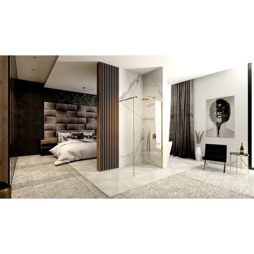 REA AERO WALK IN + EVO dušo sienelė, 110 cm, aukso spalva image 3