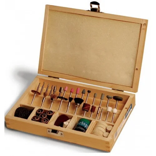 Scheppach Deco-flex 103 dalių komplektas medinėje dėžutėje image 1