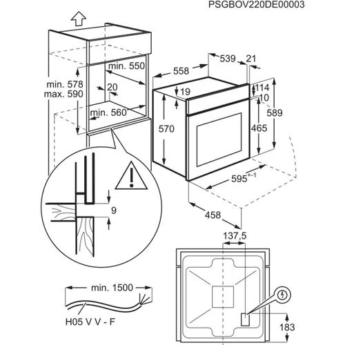 Electrolux EOF3H50BX 60 cm Nerūd. plieno orkaitė image 2