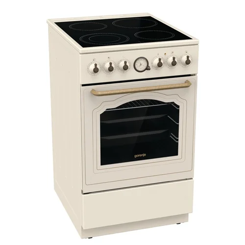 GORENJE GECS5B70CLI Smėlio spalvos Retro elektrinė viryklė image 1