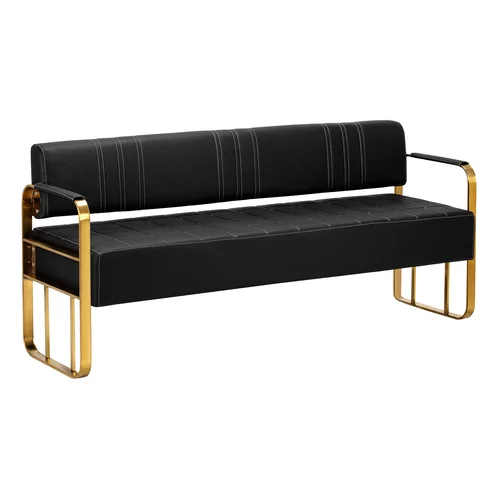 Gabbiano Avila trijų vietų juoda sofa image 1