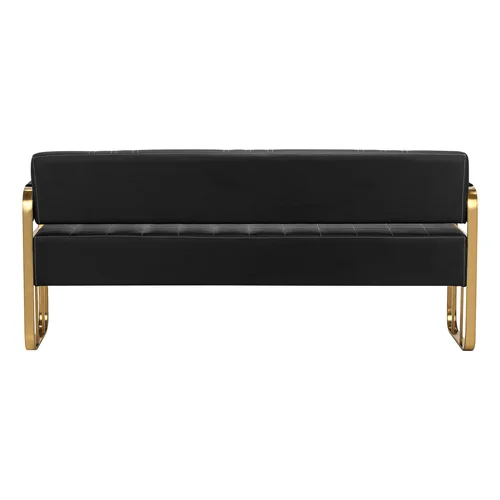 Gabbiano Avila trijų vietų juoda sofa image 3