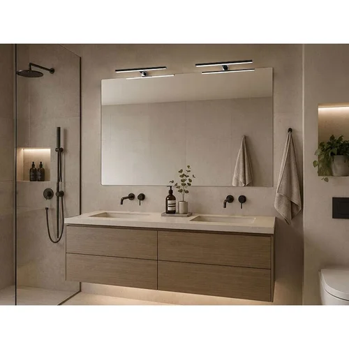 Aourow2 Juodas LED veidrodis 120x80 image 2
