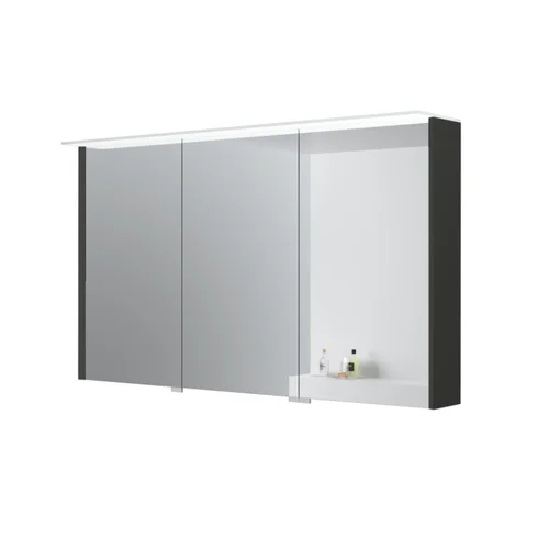 Kame Loft Veidrodinė spintelė MC3DML/120-70/D27-LFT, Grafitas, 120 cm image 1