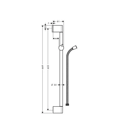 Hansgrohe Crometta 27615 dušo stovas su žarna, 160 cm image 2