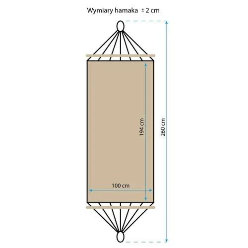 Royokamp Standard hamakas 1 vietos 100x200 cm image 3