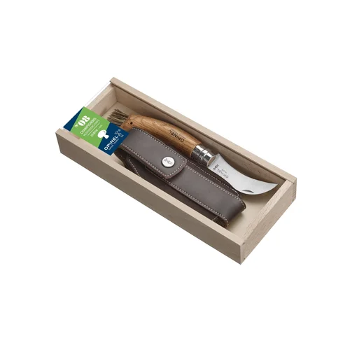 Opinel Grybavimo peilis Nr. 8 ąžuolo rankena su dėklu image 1