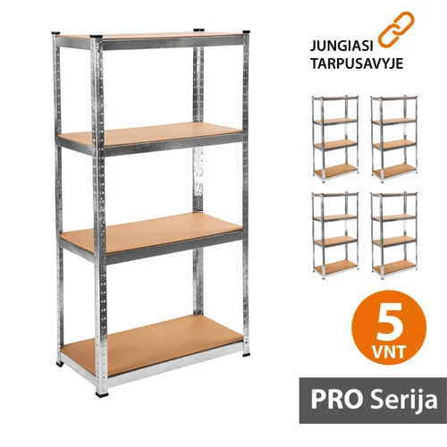 Sandėliavimo lentynos stelažai 150x75x40 PRO (5 vnt) image 1