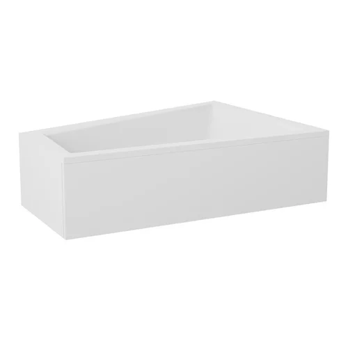 Besco INTIMA OAIT-150-NS vonios uždanga, 150 x 65 cm, balta blizgi image 1