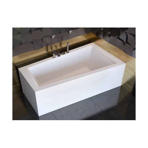 Besco INTIMA OAIT-150-NS vonios uždanga, 150 x 65 cm, balta blizgi image 3