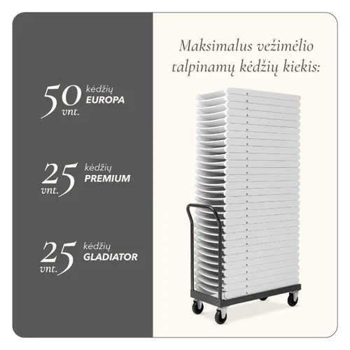 Sulankstomų kėdžių vežimėlis BASIC image 2