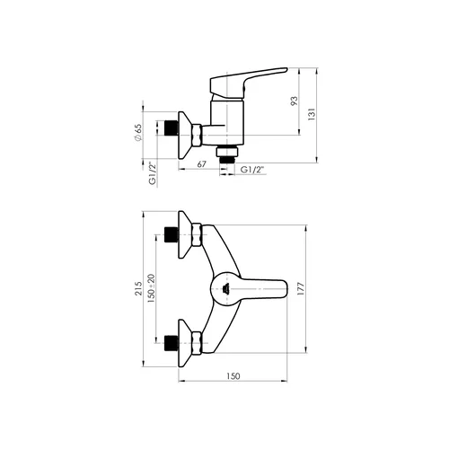 RUBINETA Uno-12/K (BK2), Juoda spalva image 2