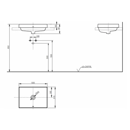 Praustuvas TOTO Vessel CS LW1715WH, 500×370×167 mm image 3