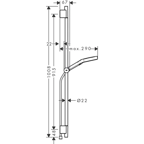Hansgrohe Rainfinity 130 3jet EcoSmart Dušo komplektas 90 cm 28744140 image 2
