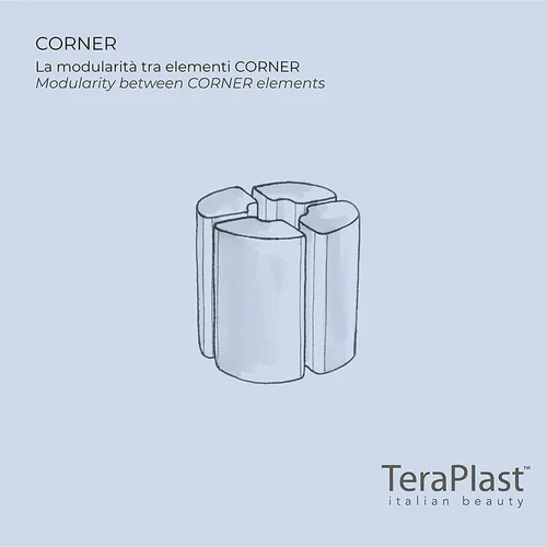 Teraplast Corner 80 vazonas 39x39x77,5 cm, antracito image 2