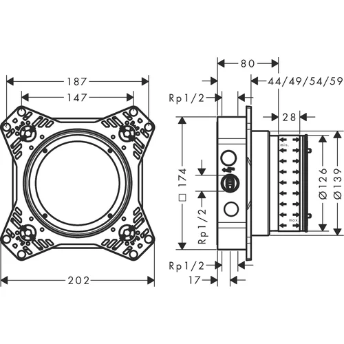 Hansgrohe iBox universal 2 potinkinė dėžutė 01500180 image 2