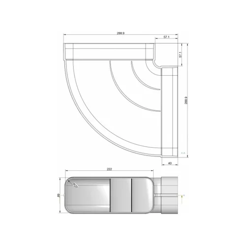 ELICA KIT0121004 Gartraukio ortakis 90° 227x94 mm image 2