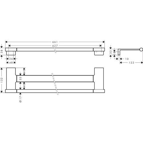 Hansgrohe AddStoris S dviguba rankšluosčių kabykla 41763700 image 2