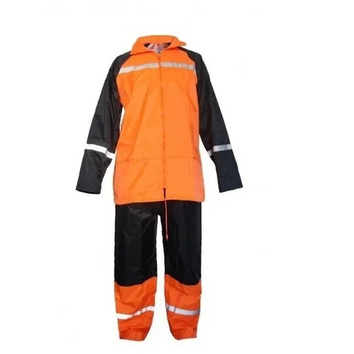 BoSafety Kostiumas RW-5073 nuo lietaus, geltonas, M, Hi-Vis Orange/Blue image 3