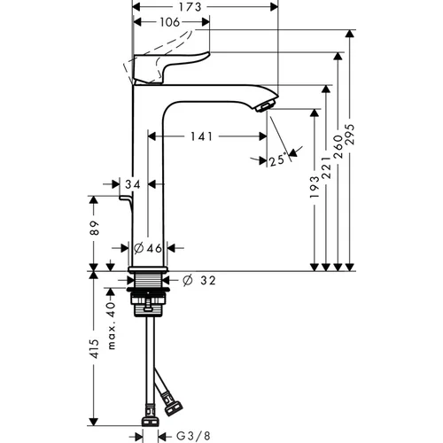 Hansgrohe Metris 200 31183000 Chromo image 2
