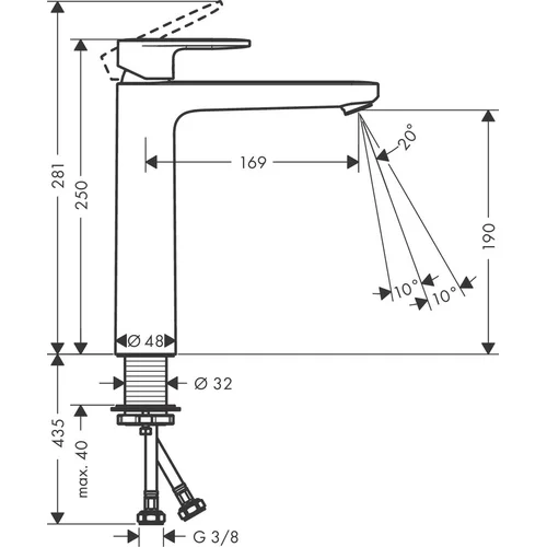 Hansgrohe Vernis Blend 190 71582000 Chromo image 2