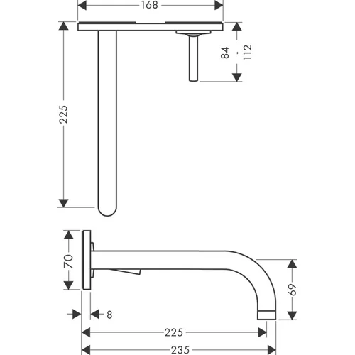Hansgrohe AXOR Uno 38115000 Potinkinis praustuvo maišytuvas image 2