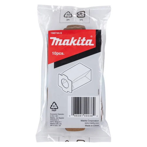 Makita 198744-5 Antibakteriniai popieriniai dulkių maišeliai, 10 VNT image 2
