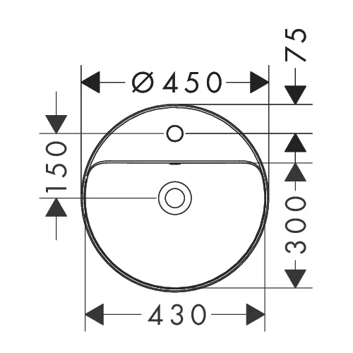 Hansgrohe Xuniva S 60159450 praustuvas, 450x450x45 mm image 2