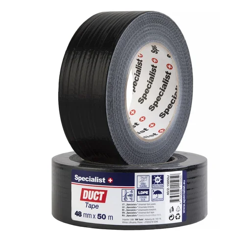 Specialist+ UNIVERSALI lipni juosta, 48 mm x 50 m, Juoda image 1