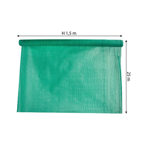 Žalias apsauginis tinklas nuo saulės, 105 g/m², 1,5 m x 25 m image 2