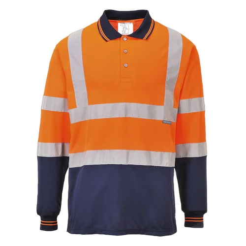 PORTWEST S279 Dvispalviai polo marškinėliai ilgomis rankovėmis L Yellow/Navy image 1