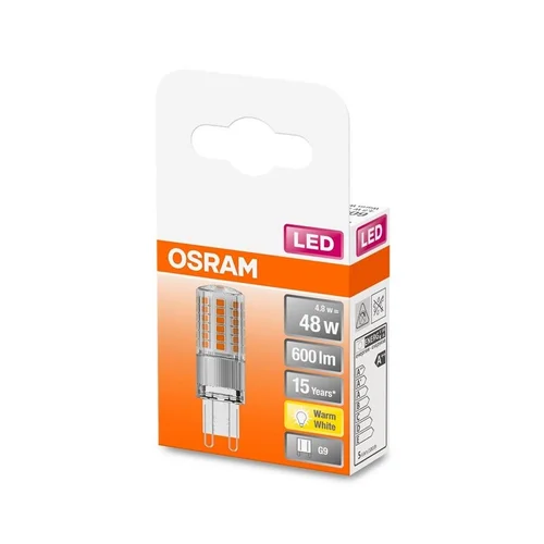 Osram LED lemputė T18 G9 4.8W 2700K 600 lm Skaidri image 2