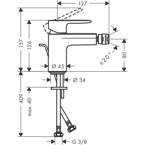 Hansgrohe Vernis Blend 71210670, juodas matinis image 2