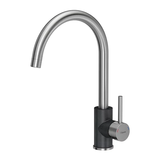 Quadron Ingrid BW7002BS/U8 Plautuvės maišytuvas, Nerūdijančio plieno/Juoda image 1