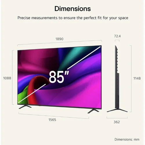 LG NANO 4K UHD AI NU90 2026 85NU900B6LA 85" image 3