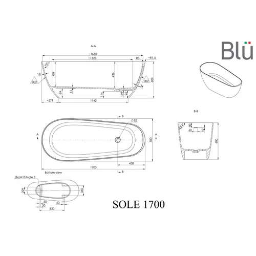 BLU SOLE 1700 Evermite Akmens masė su persipylimu image 2