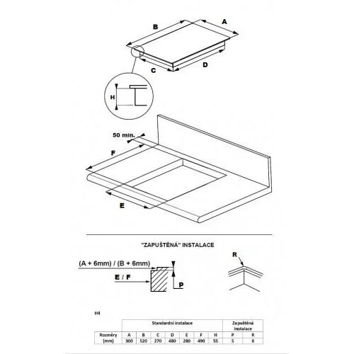 LORD H4 domino indukcinė kaitlentė 30 cm Juoda image 2
