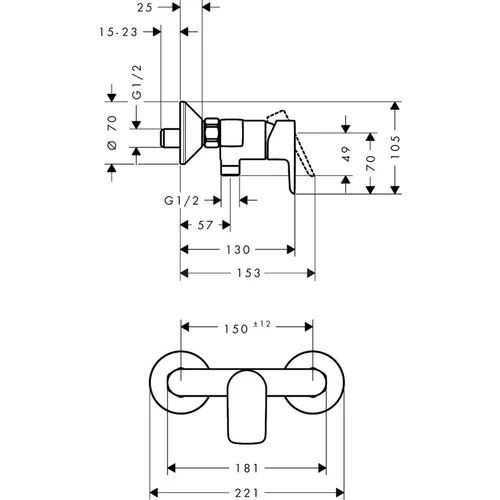 Hansgrohe Neovis dušo maišytuvas, chromo sp. image 3