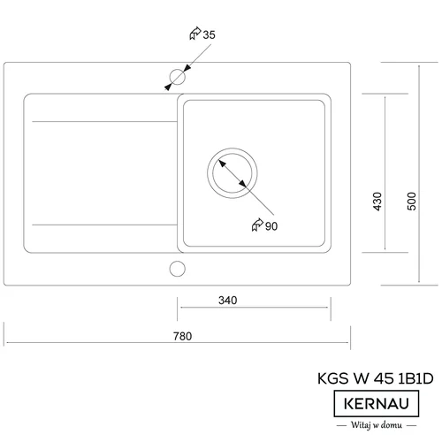 Kernau KGS W 45 1B1D Juodas metalas image 2